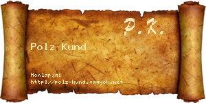 Polz Kund névjegykártya